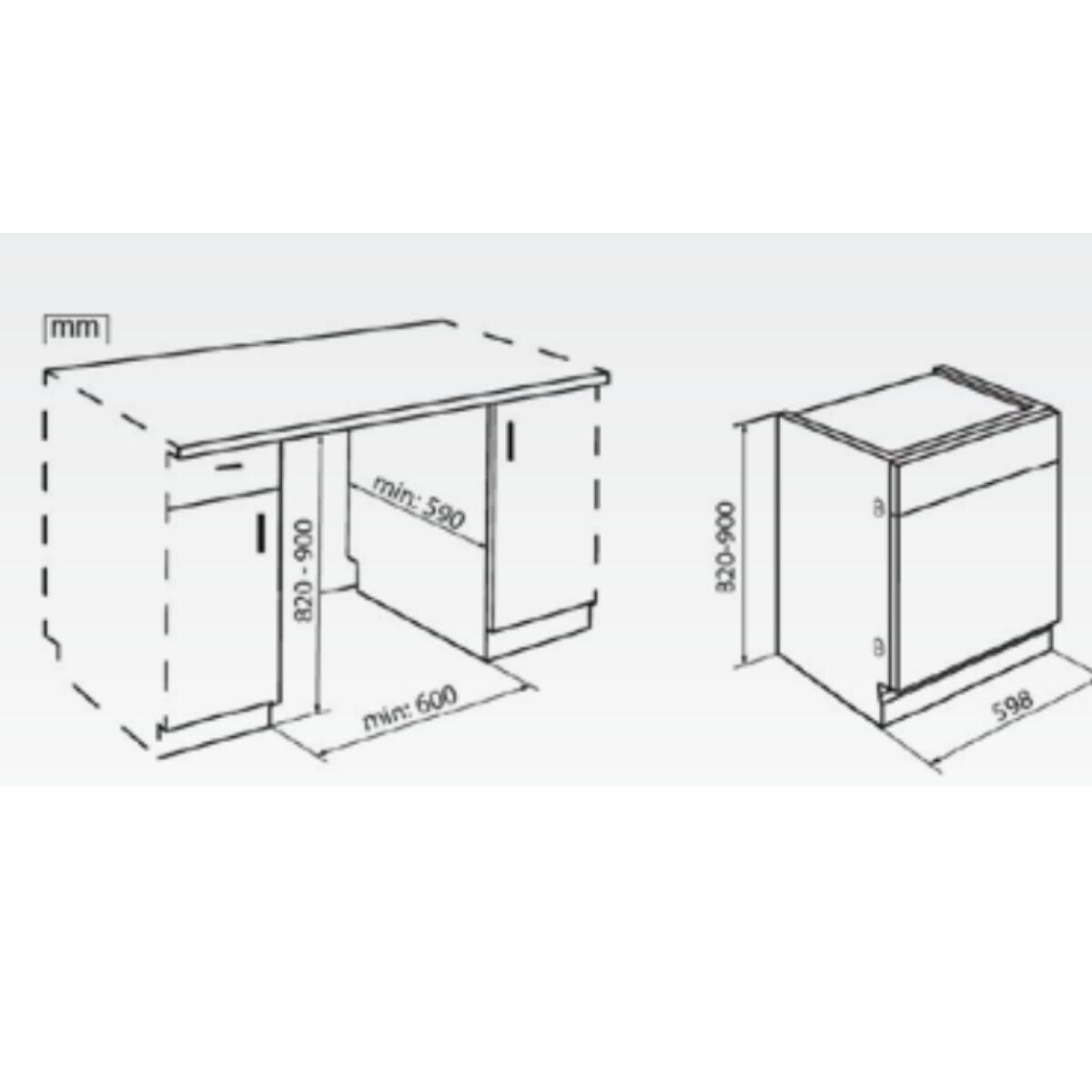 Whirlpool 60cm Built Under Dishwasher 14 Place - Stainless Steel, SpaceClean 3rd Rack - WDBU3I4PIXAU