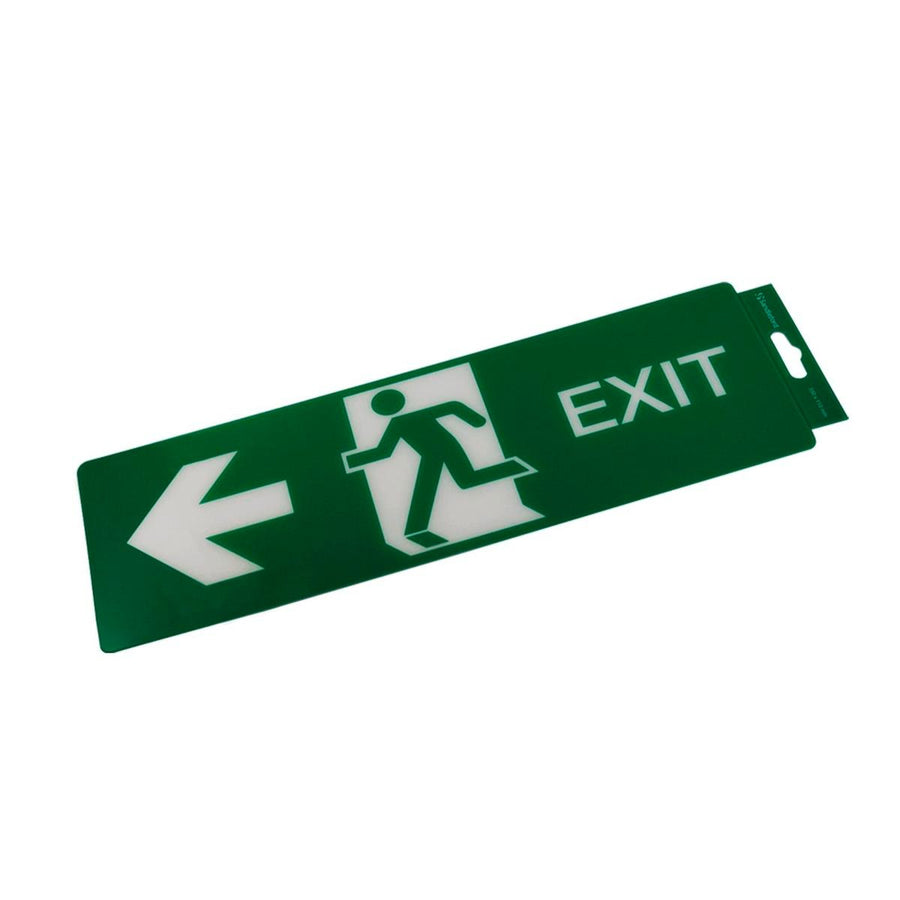 Sandleford Self Adhesive Left Exit Sign 330x110mm Strong Adhesive - SuperSaverAU - view 1