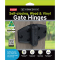 D&D Technologies TruClose Self-Closing Adjustable Safety Gate Hinges, Black, Pool & Child Gate Rated