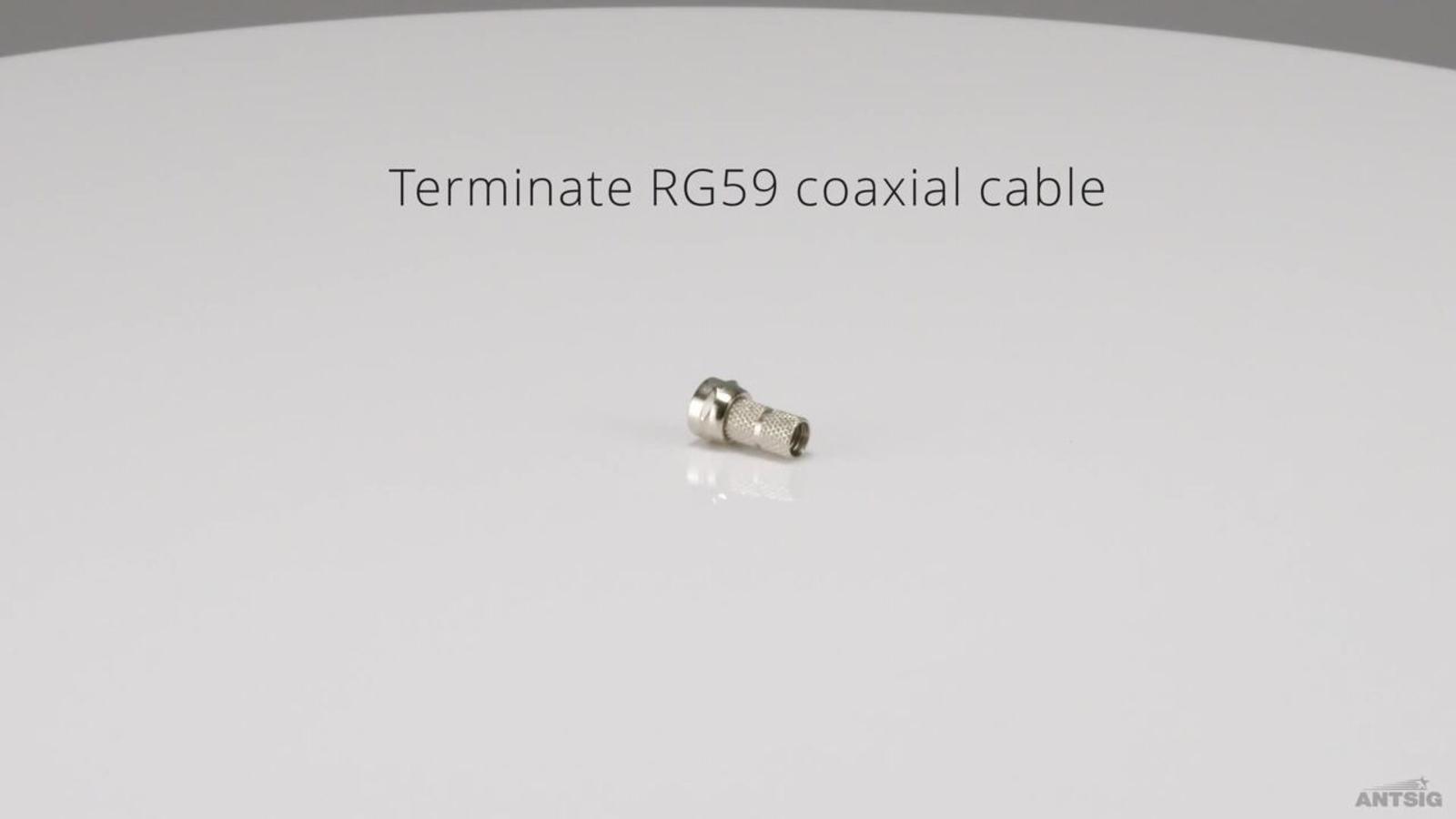 Antsig F59 Type Twist-On Plug for RG59 Cable Nickel Plated AP075
