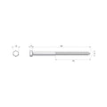 Zenith Hex Head Coach Screws - M12 x 200mm - Hot Dipped Galvanised - SuperSaverAU - view 4