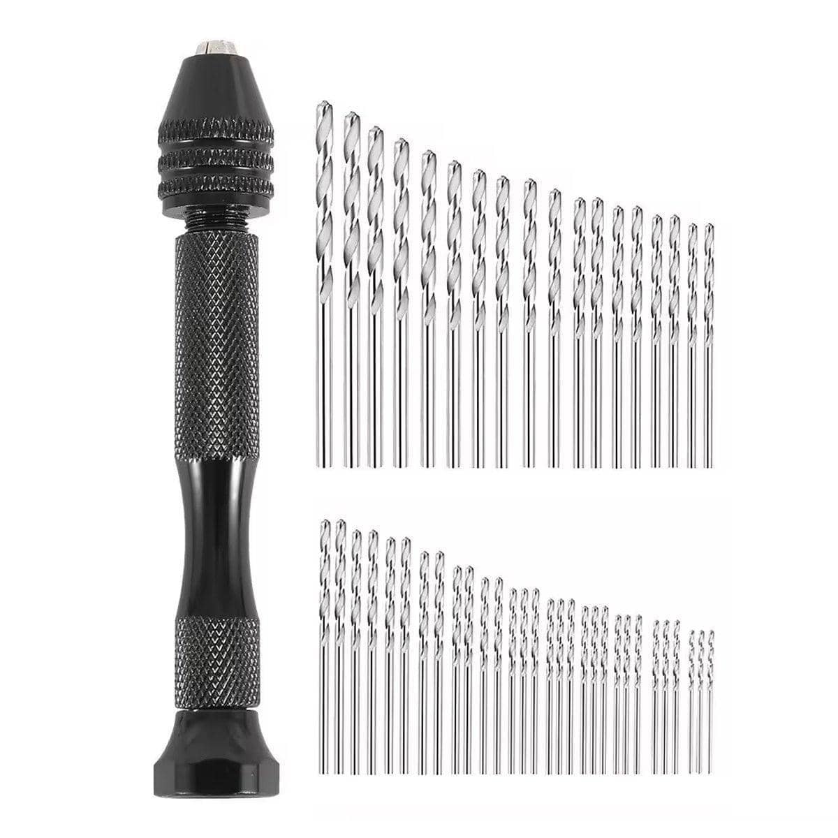 49 Piece Mini Hand Drill Set with Twist Drill Bits, 0.5mm to 3.0mm - view 2