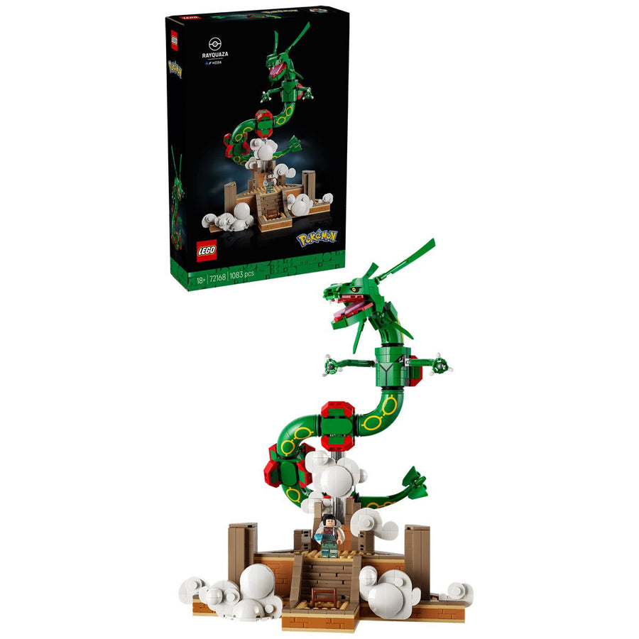 LEGO Rayquaza Pokemon 380mm Tall Display Model Kit With Zinnia Minifigure 72168