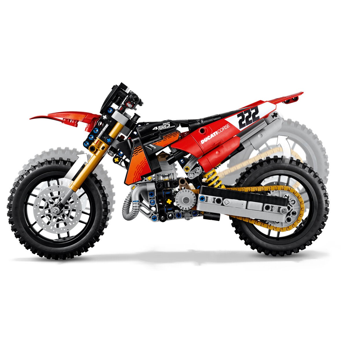 LEGO Ducati Desmo450 MX Factory Technic Motorbike Model Kit 457 Pieces 42238 — image 7