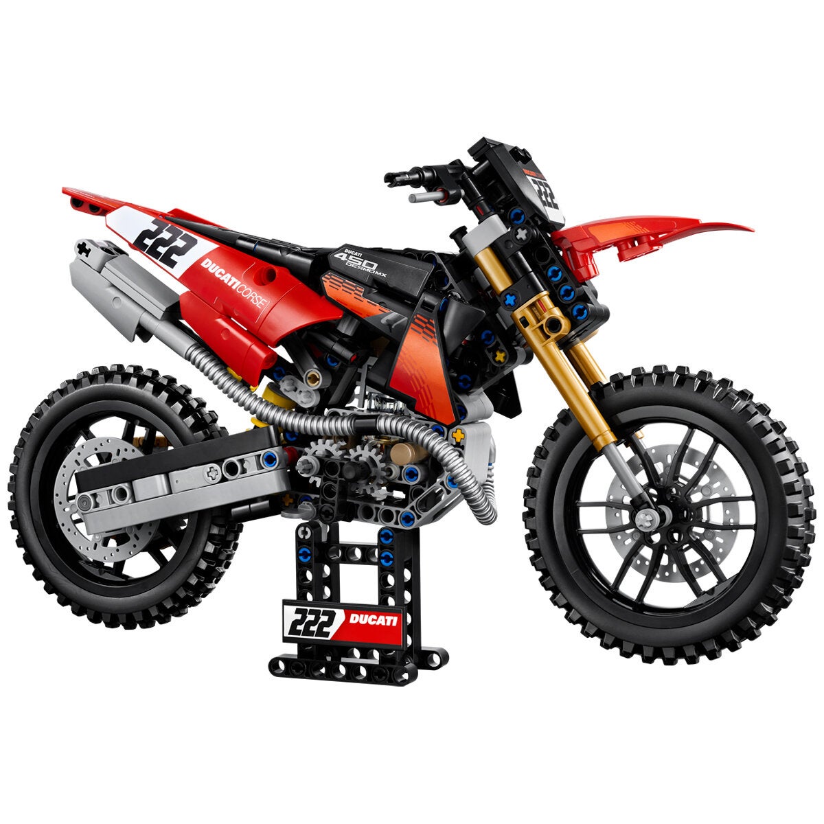 LEGO Ducati Desmo450 MX Factory Technic Motorbike Model Kit 457 Pieces 42238 — image 4
