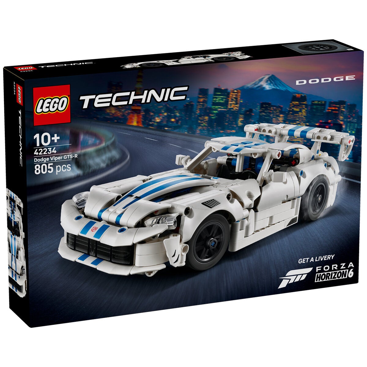LEGO Dodge Viper GTS-R Technic Racing Car Model Kit 805 Pieces 42234 — image 2