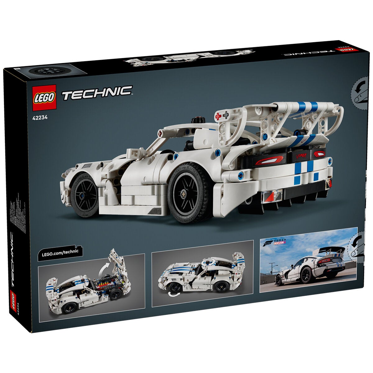 LEGO Dodge Viper GTS-R Technic Racing Car Model Kit 805 Pieces 42234 — image 3