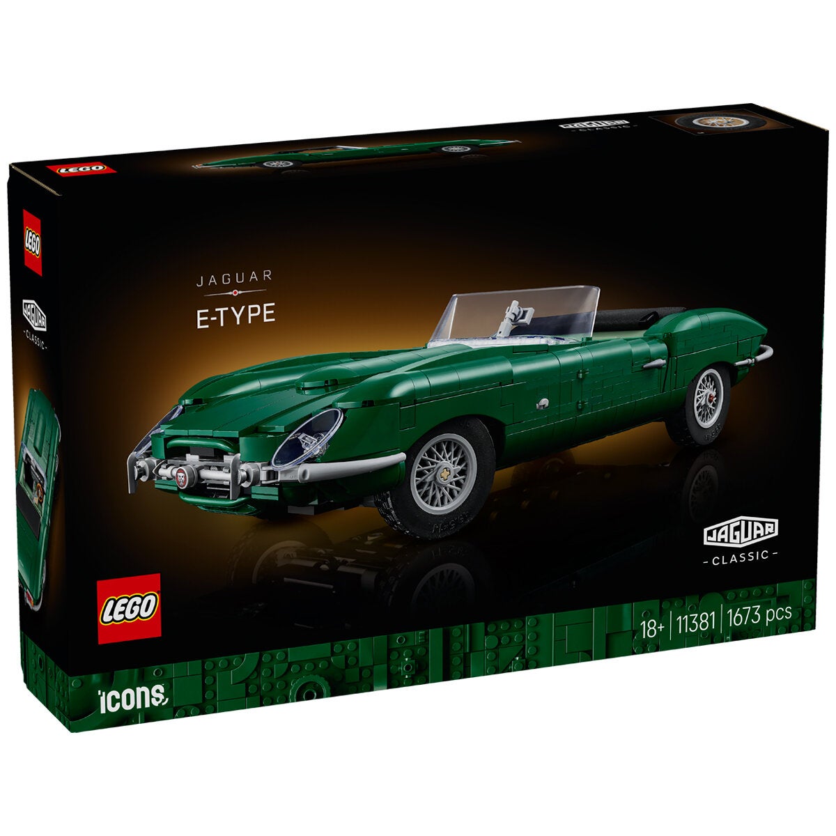 LEGO Jaguar E-Type Model Car Kit Icons 1673 Pieces Collectible 11381 — image 2