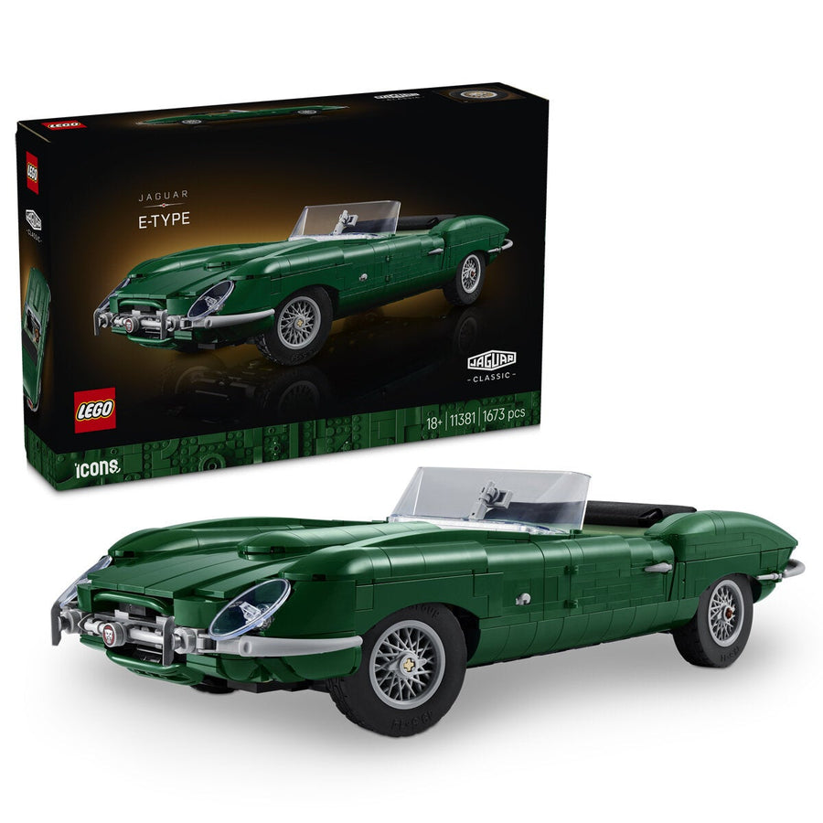 LEGO Jaguar E-Type Model Car Kit Icons 1673 Pieces Collectible 11381