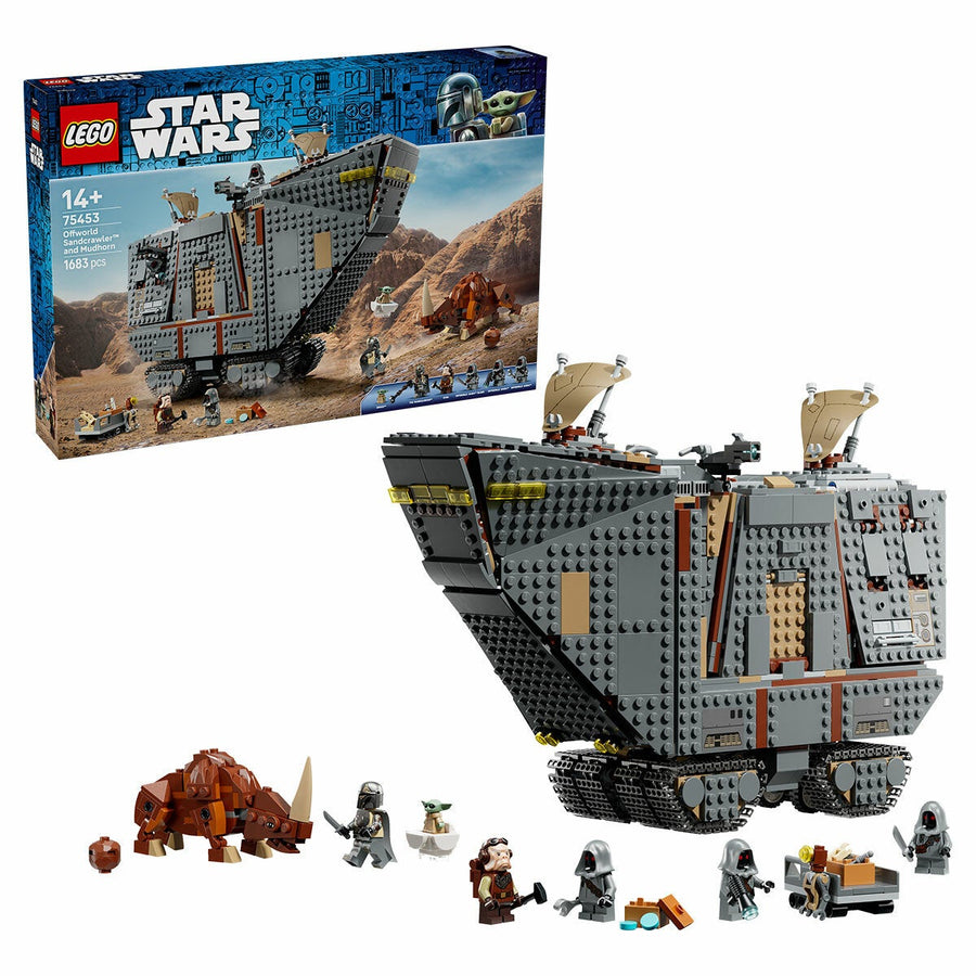 LEGO Offworld Sandcrawler And Mudhorn Star Wars Vehicle Playset 5 Minifigures 75453