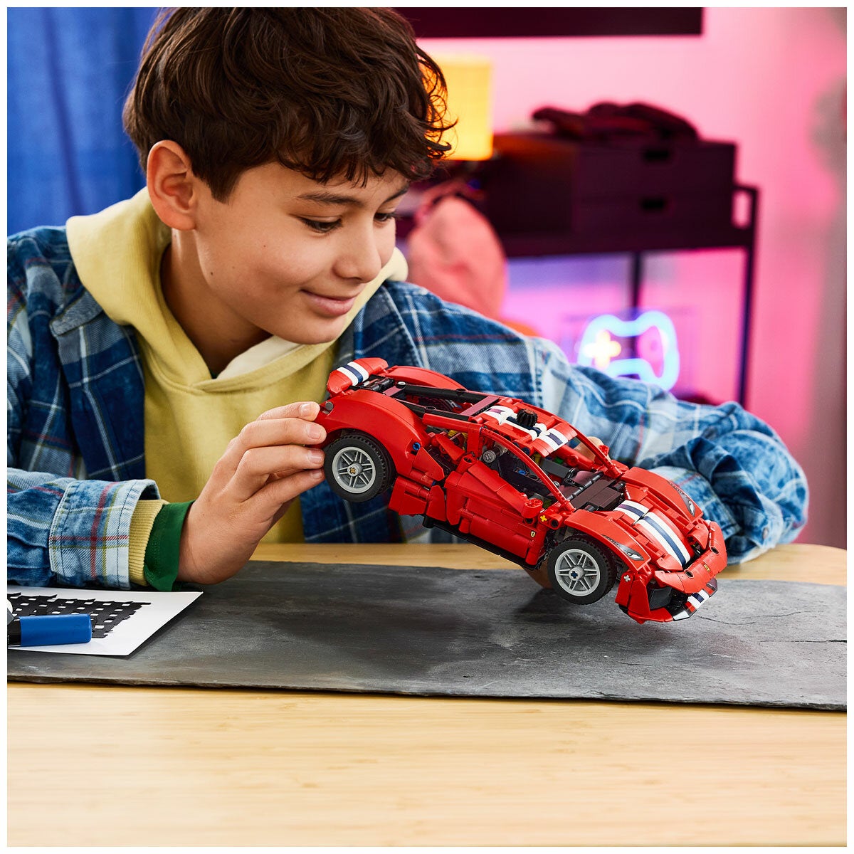 LEGO Ferrari 488 Pista Technic Sports Car Model Kit 42235 — image 5
