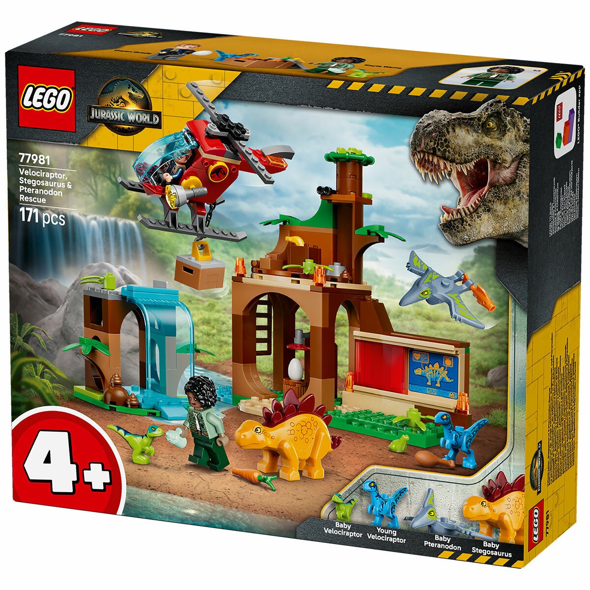 LEGO Velociraptor Stegosaurus And Pteranodon Rescue Jurassic World Dinosaur Playset 77981 — image 7