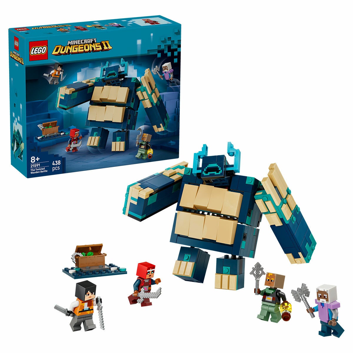 LEGO The Twisted Warden Battle Minecraft Posable Figure Playset 21591
