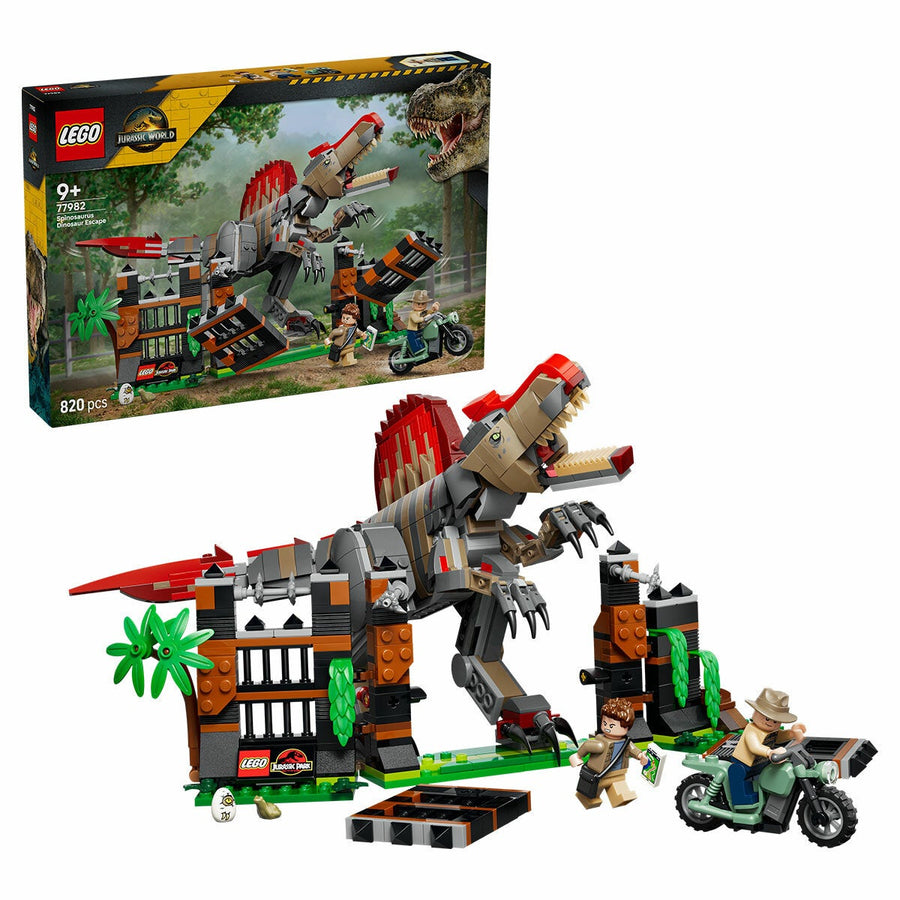 LEGO Spinosaurus Dinosaur Escape Jurassic World Posable Dinosaur Playset 77982