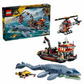LEGO Mosasaurus Dinosaur Boat Attack Jurassic World Playset 3 Minifigures 77983
