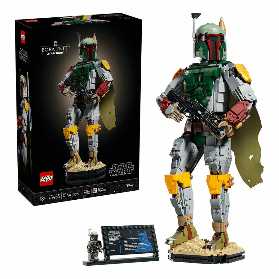 LEGO Boba Fett Star Wars Buildable Statue With Fabric Cape 75455