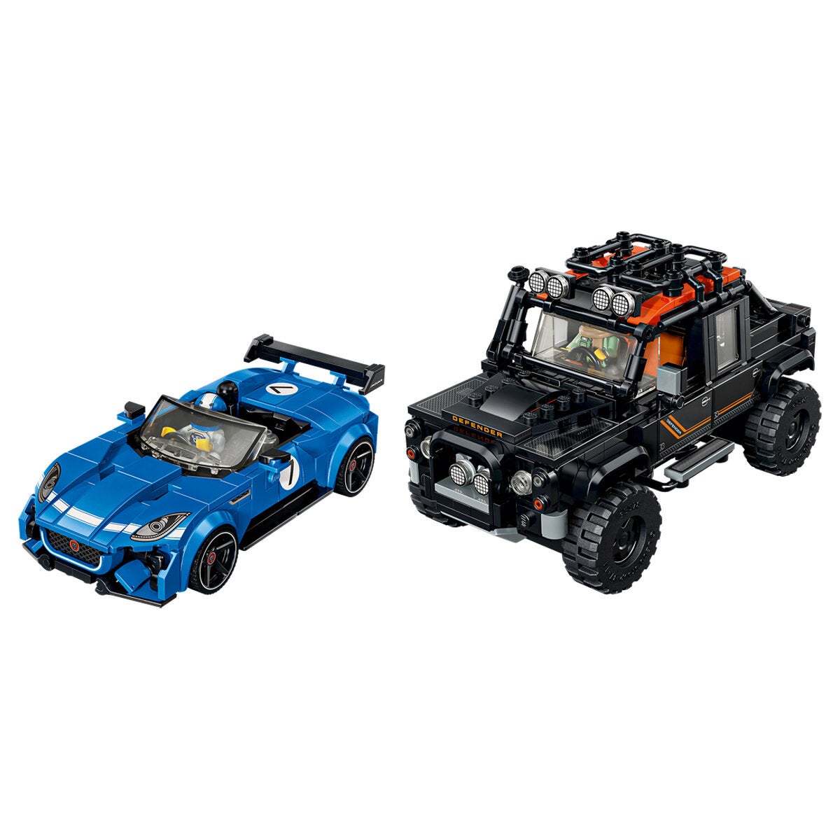 LEGO Jaguar Project 7 And Land Rover Defender Speed Champions Car Model Kit 77264 — image 3