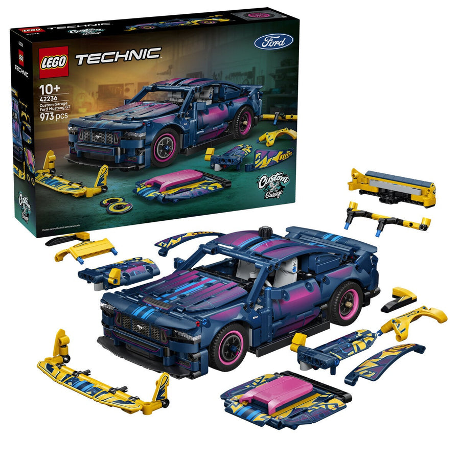 LEGO Ford Mustang GT Custom Garage Technic Car Model Kit 973 Pieces 42236