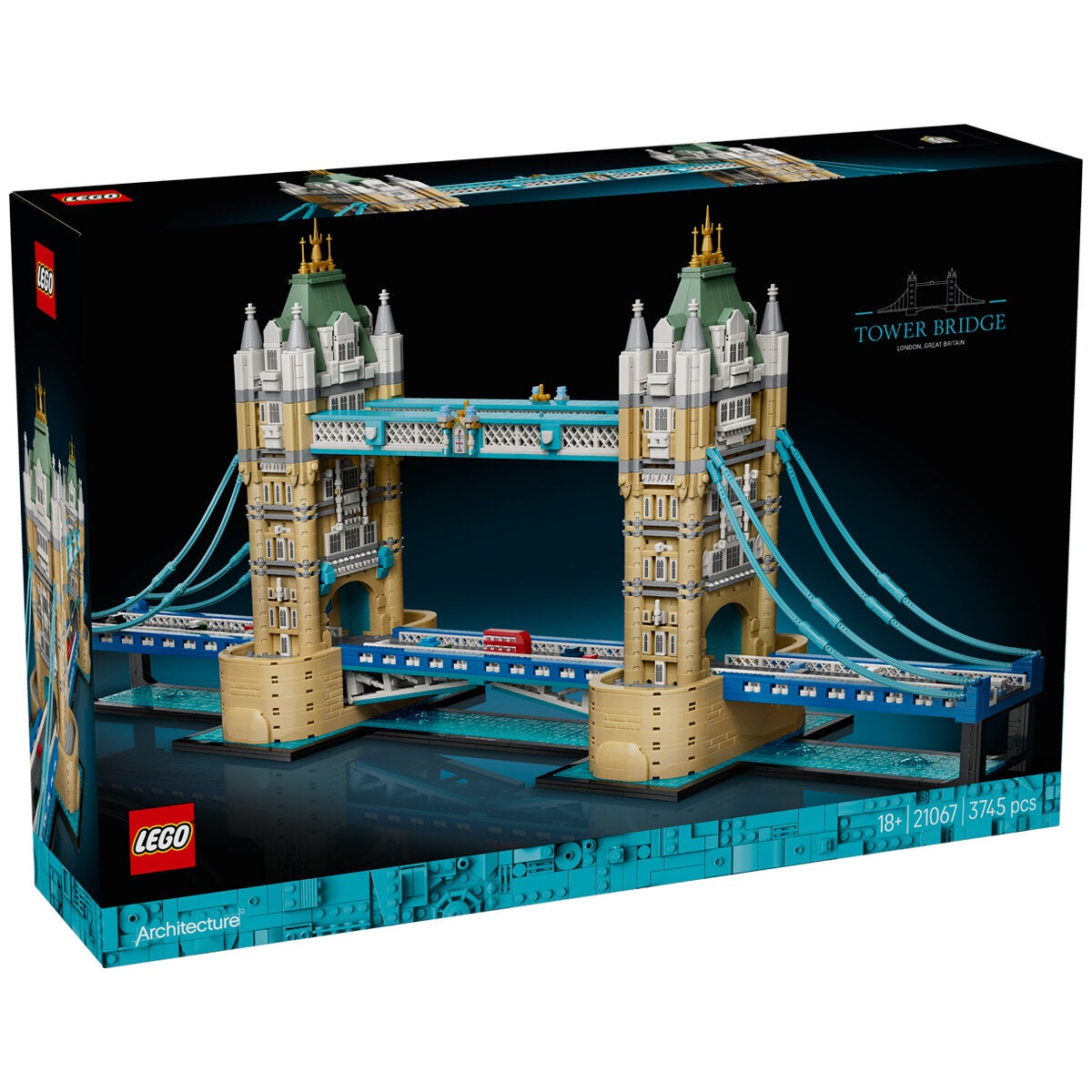LEGO Tower Bridge 3745 Piece Architecture Model Kit Collectible 21067 — image 3