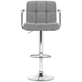 Artiss Grey Gaslift Swivel Barstool 2 Pack