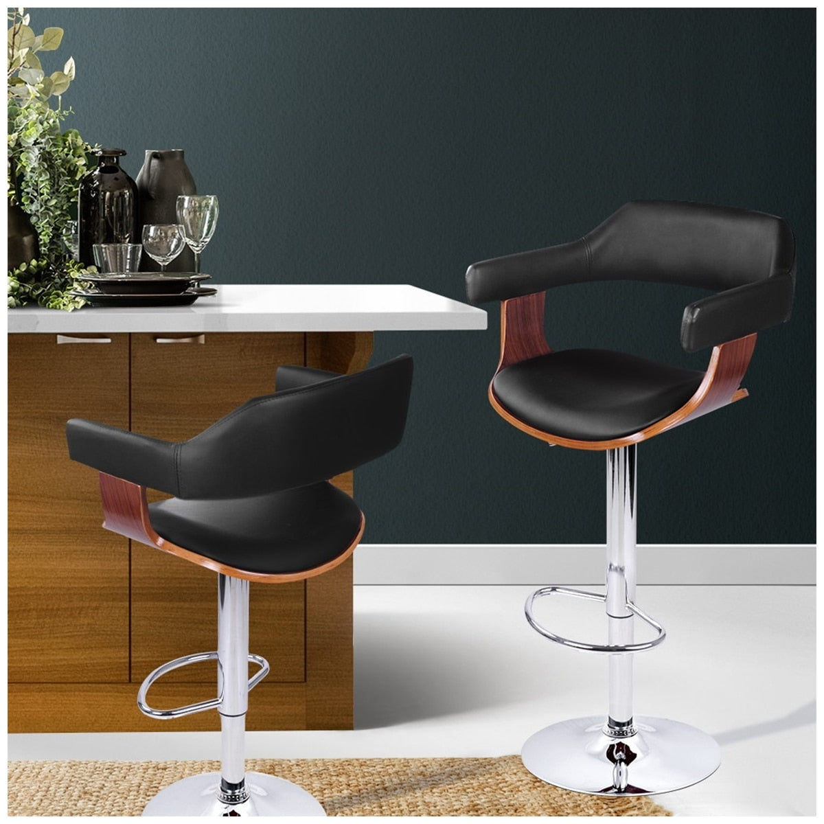 Artiss Selina Black Barstool 1 Pack