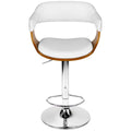 Artiss Selina White Barstool | Stylish Upholstered Seat | Solid Wood Legs | Kitchen & Bar Furniture - SuperSaverAU - view 1