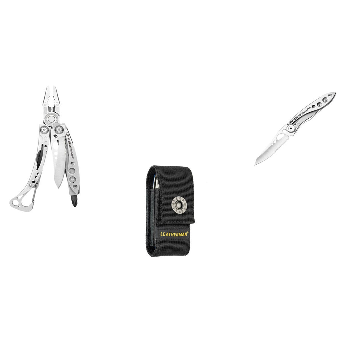 Leatherman Skeletool KBX Pocket Knife and Multi Tool Combo Pack Nylon Sheath