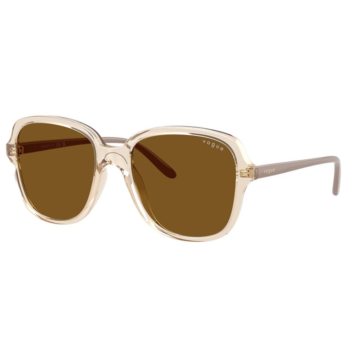 Vogue Eyewear 53mm Polarised Sunglasses Square Caramel Frame Women's VO5601SF