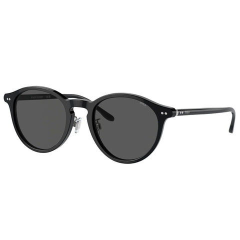 Polo Ralph Lauren 51mm Black Sunglasses Round Acetate Grey Lens Men's PH4193F