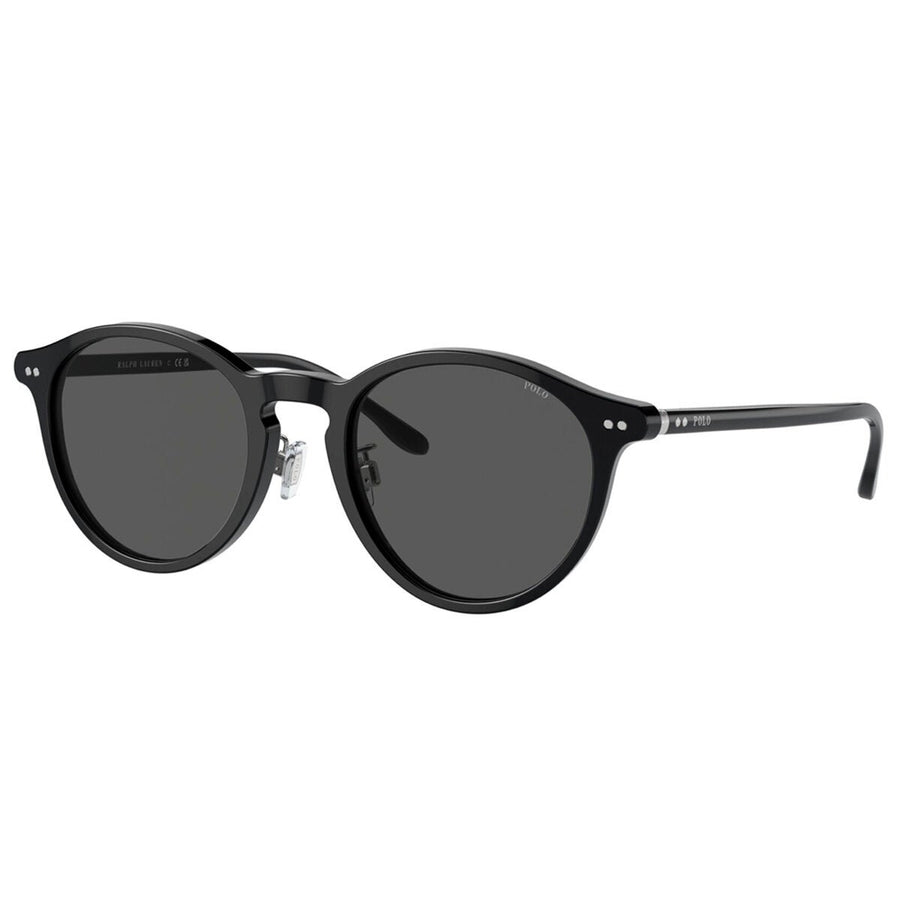Polo Ralph Lauren 51mm Black Sunglasses Round Acetate Grey Lens Men's PH4193F