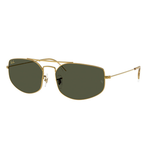 Ray-Ban Explorer 5 57mm Metal Sunglasses Green Lens Irregular Men's RB3845