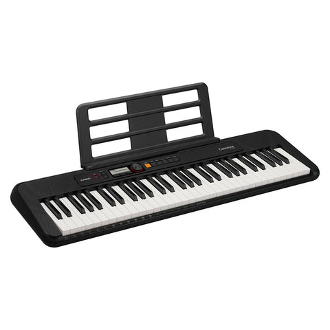 Portable Electronic Keyboard with 61 Full-Size Keys, 60 Practice Songs and Headphone Output, Casio CT-S200BK
