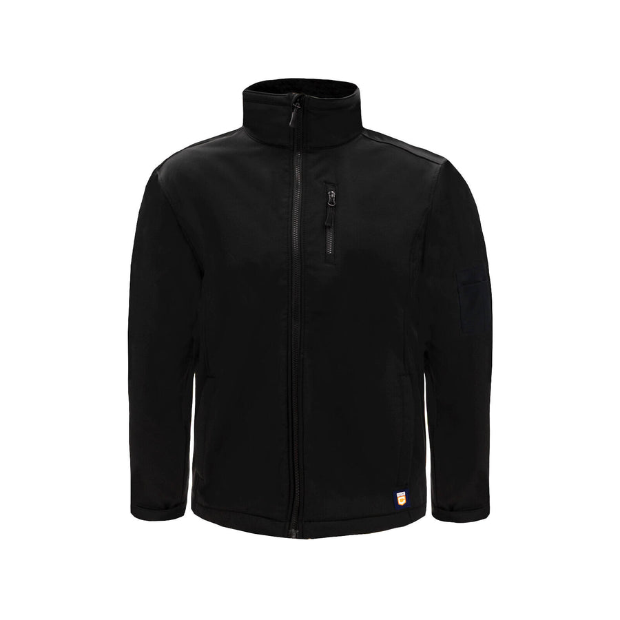 Citeco Mens Soft Shell Jacket, Fleece-Lined, Full Zip, Black - Size L