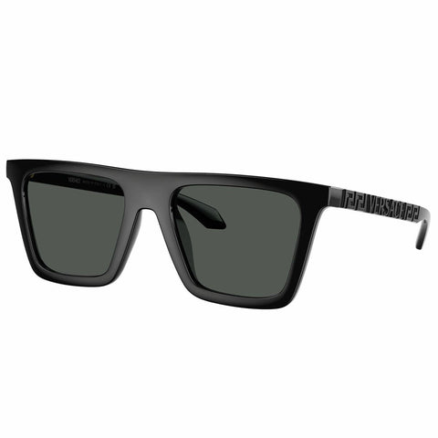 Versace 53mm Black Sunglasses Rectangular Frame Dark Grey Lens Men's VE4468U