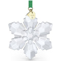 Swarovski 2026 Crystal Snowflake Christmas Ornament, Green Ribbon and 192 Facets — image 2