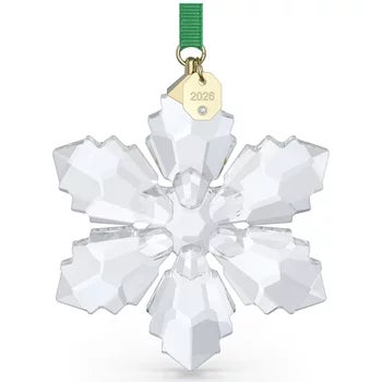 Swarovski 2026 Crystal Snowflake Christmas Ornament, Green Ribbon and 192 Facets — image 8