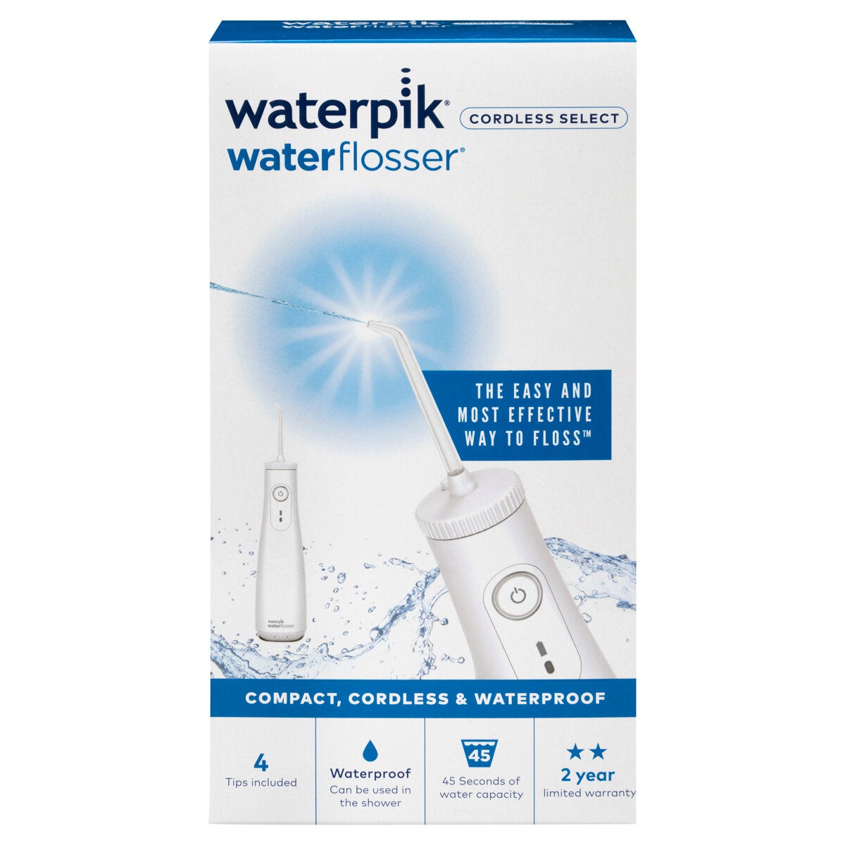 Waterpik Select Cordless Oral Irrigator White 3 Pressure Settings WF-10A010 — image 4