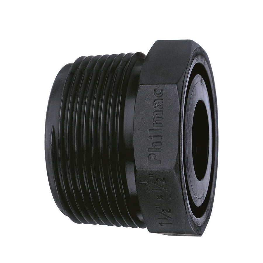Philmac Threaded Pipe Bush - 1-1/4 x 1" - Polypropylene - Watermark Approved - SuperSaverAU - view 1
