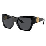 Versace Women's Sunglasses VE4452 Dark Grey Lenses Black Frame Medusa Temple Tips — image 3