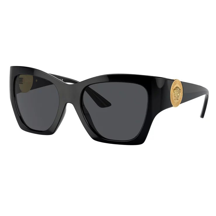 Versace Women's Sunglasses VE4452 Dark Grey Lenses Black Frame Medusa Temple Tips — image 6