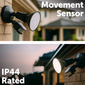 Arlec 15W LED Security Sensor Floodlight 1600lm Black IP44 MAL318RV