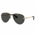 Burberry Women's Metal Sunglasses BE3151 Pilot Frame Light Gold Check Detail — image 2