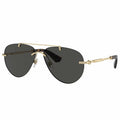 Burberry Women's Metal Sunglasses BE3151 Pilot Frame Light Gold Check Detail — image 6