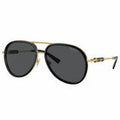 Versace Women's Aviator Sunglasses VE2260 Dark Grey Lenses Black Metal UV400 — image 3