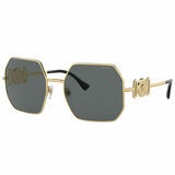 Versace Women's Irregular Sunglasses VE2248 Dark Grey Lenses Gold Metal Temples — image 3