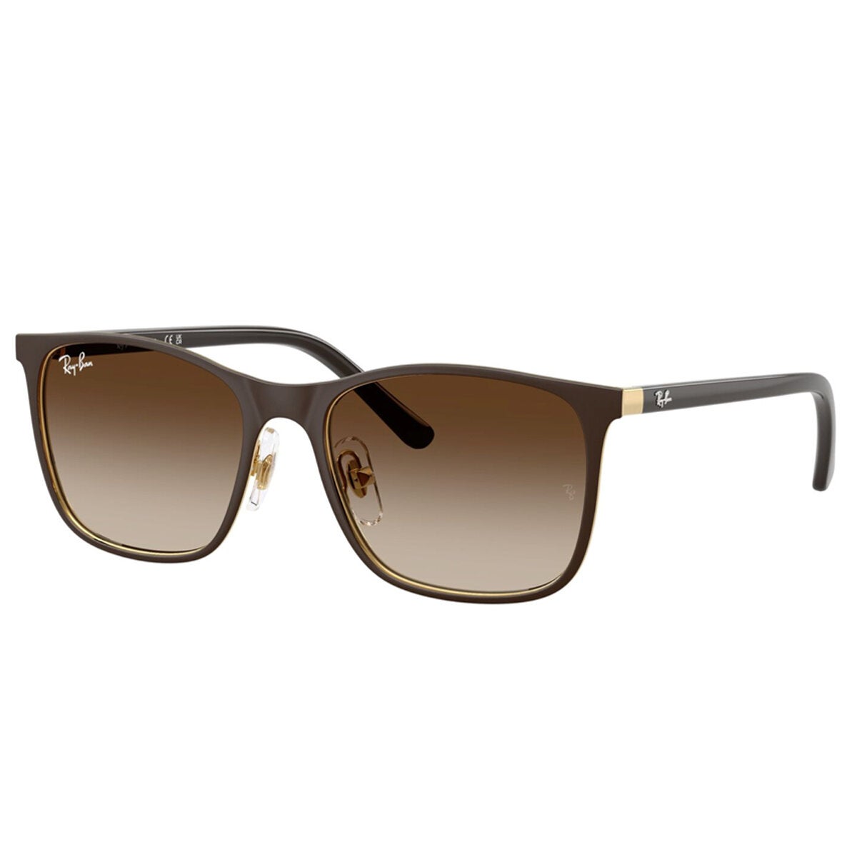 Ray-Ban Childrens Sunglasses 48mm Gradient Brown Lens Square Metal RJ9551S 297 13