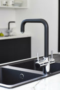 InSinkErator Multitap 3N1 U-shape steaming hot water tap - black finish, 2.5L NeoTank - 3003UB