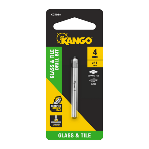 Kango 4mm Glass and Tile Drill Bit - Carbide Head for Wet or Dry Drilling
