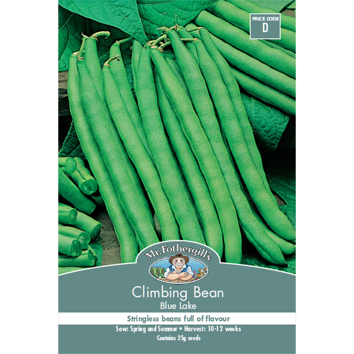 Mr Fothergill Climbing Bean - 240cm - Seeds - Heavy Crop - SuperSaverAU - view 1