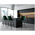 Artiss Velvet Barstool Green 2 Pack - SuperSaverAU - view 5
